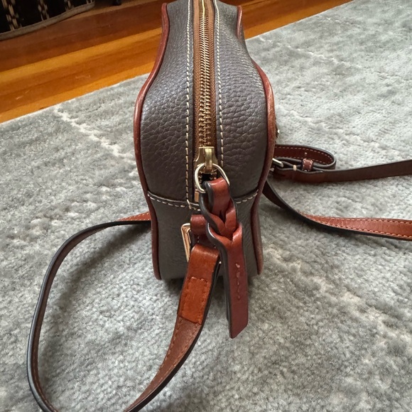 Dooney & Bourke Charcoal and Brown Leather Crossbody - Picture 6 of 8